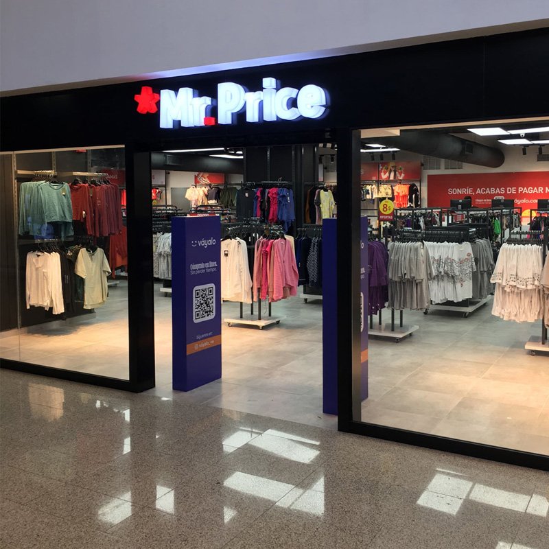 Fachada de Mr. Price Unicentro Maracay