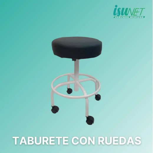 Taburete con ruedas